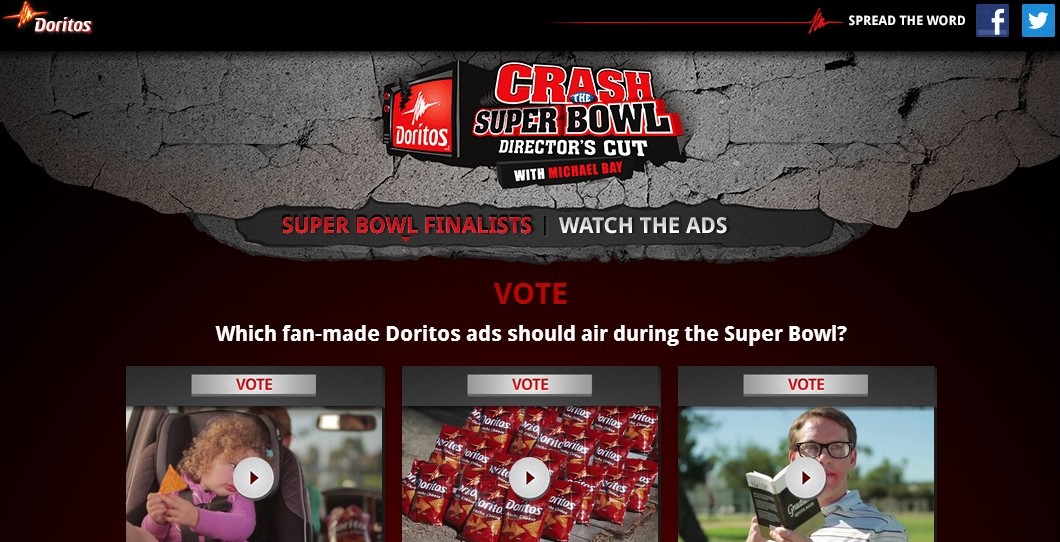 Doritos Super Bowl 2013 reklam adayları