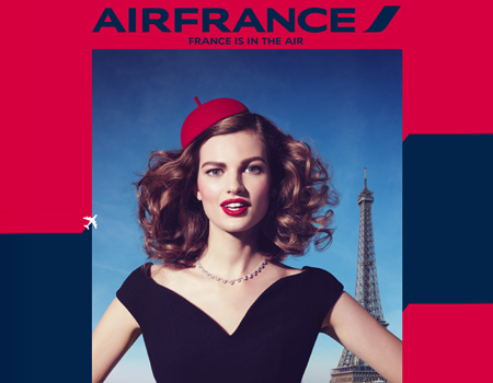 Air France'ın yeni ilanları moda dergisi kapaklarını aratmıyor.