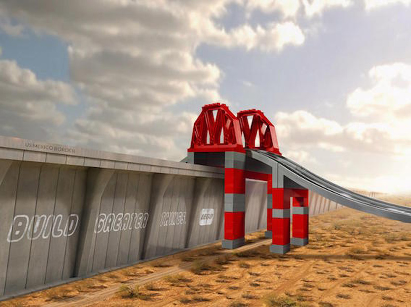 Trump'ın duvarı varsa LEGO'nun köprüsü var