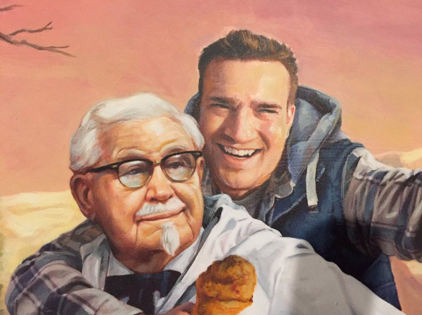 Twitter hesabının gizemini çözen adama KFC'den sanatsal tebrik