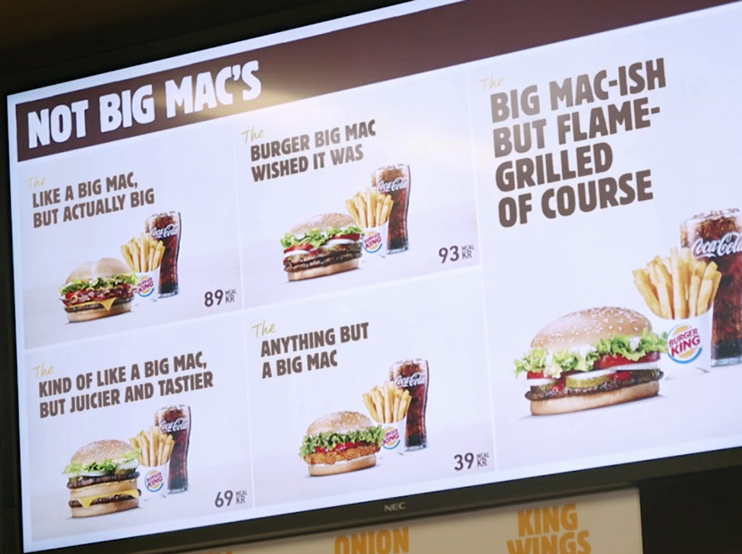 Burger King’den Big Mac olmayan ürünler