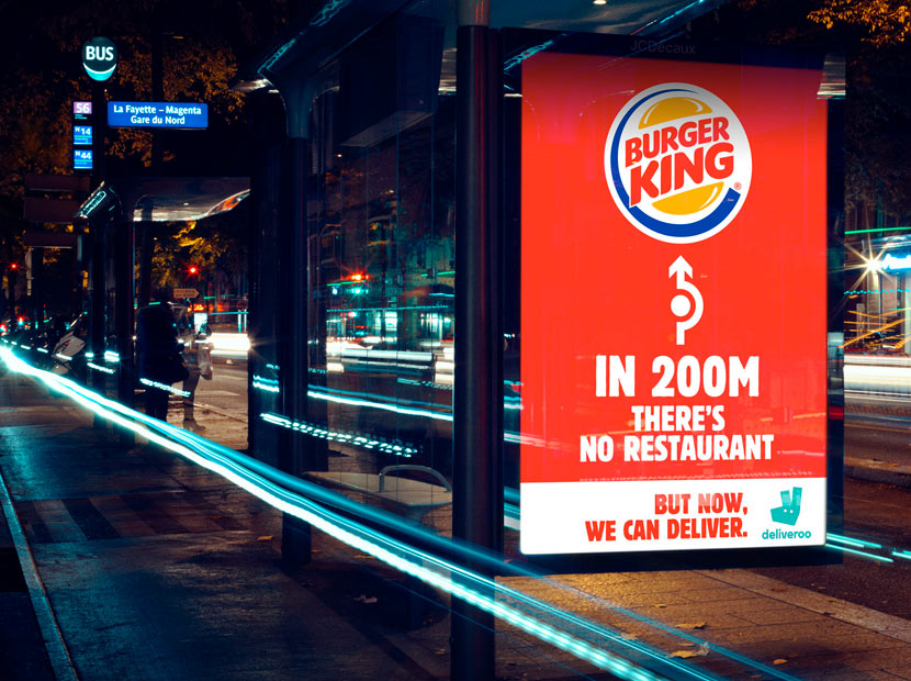 Burger King’den yokluğunu vurgulayan ilanlar