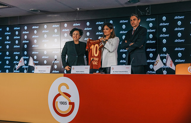 Galatasaray Hepsiburada Kadın Futbol Takımı’nın yeni forma kol sponsoru Arzum