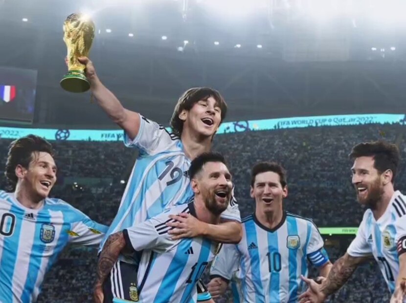 Messi’nin Dünya Kupası zaferine 3 boyutlu kutlama